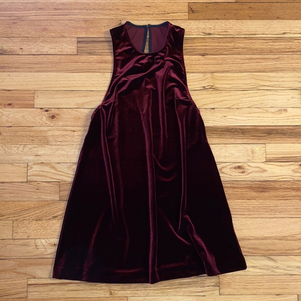 American Apparel velvet maroon dress